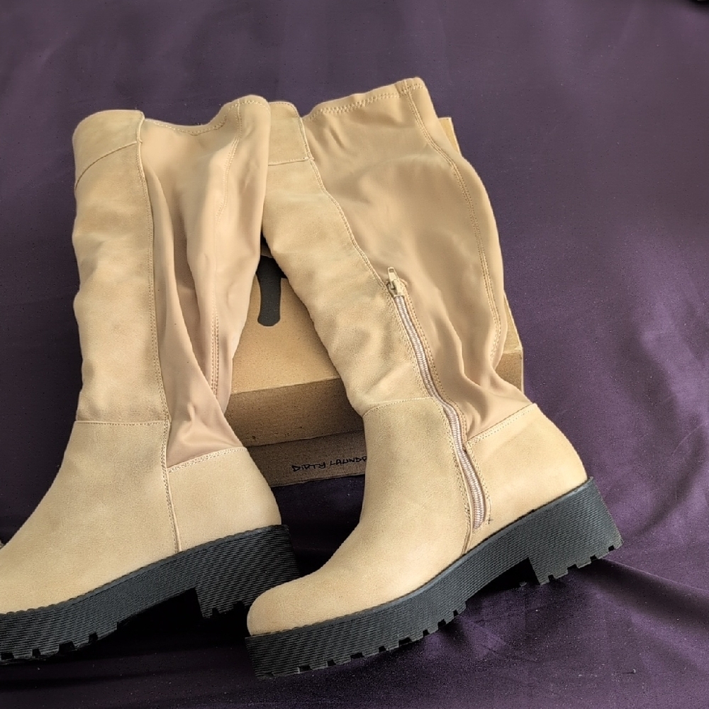 Women's Tan Knee-High Boots